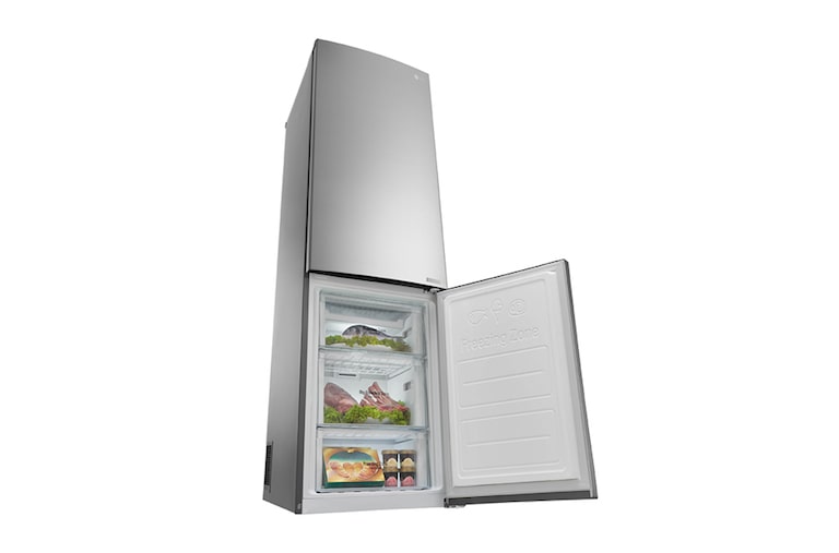 LG Hrubý objem 375 l | 178 kWh/rok | LG Lineární invertorový kompresor | LG Total No Frost | Multi-Air Flow™ | NatureFRESH | Vnitřní LED displej | Smart Diagnosis™, GBB60PZEFS